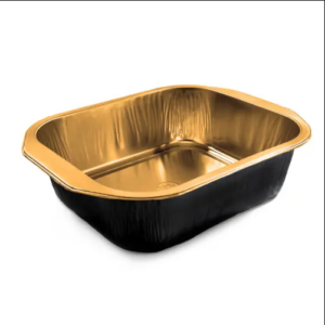 Contenitore alluminio Eclipse nero/oro prz.1 pz.50